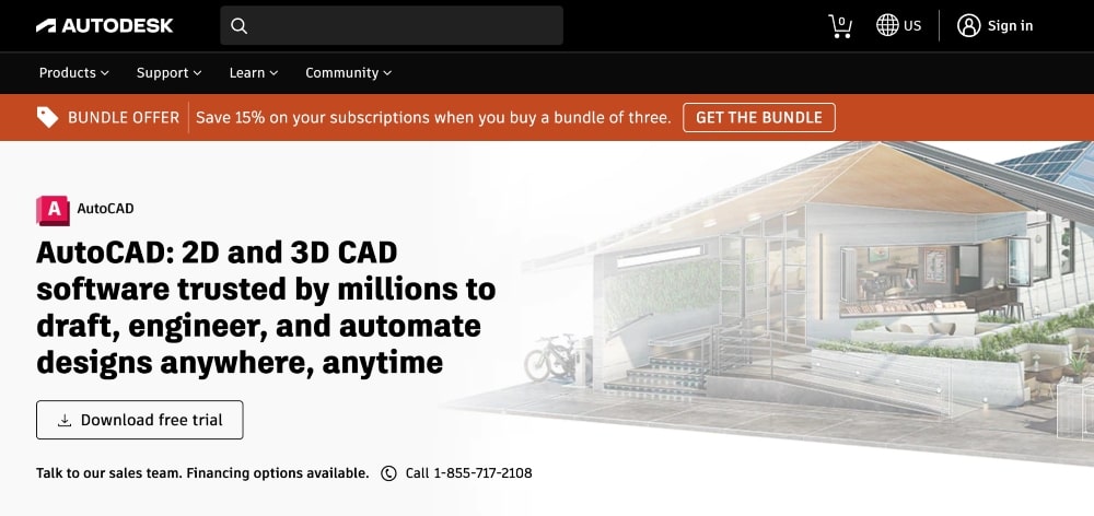 AutoDesk AutoCAD website