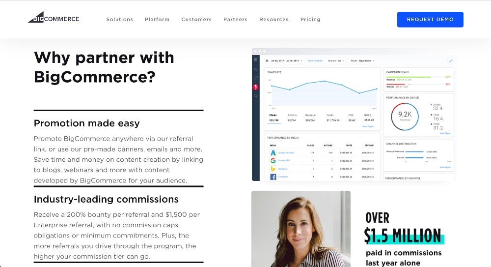 BigCommerce affiliate program information
