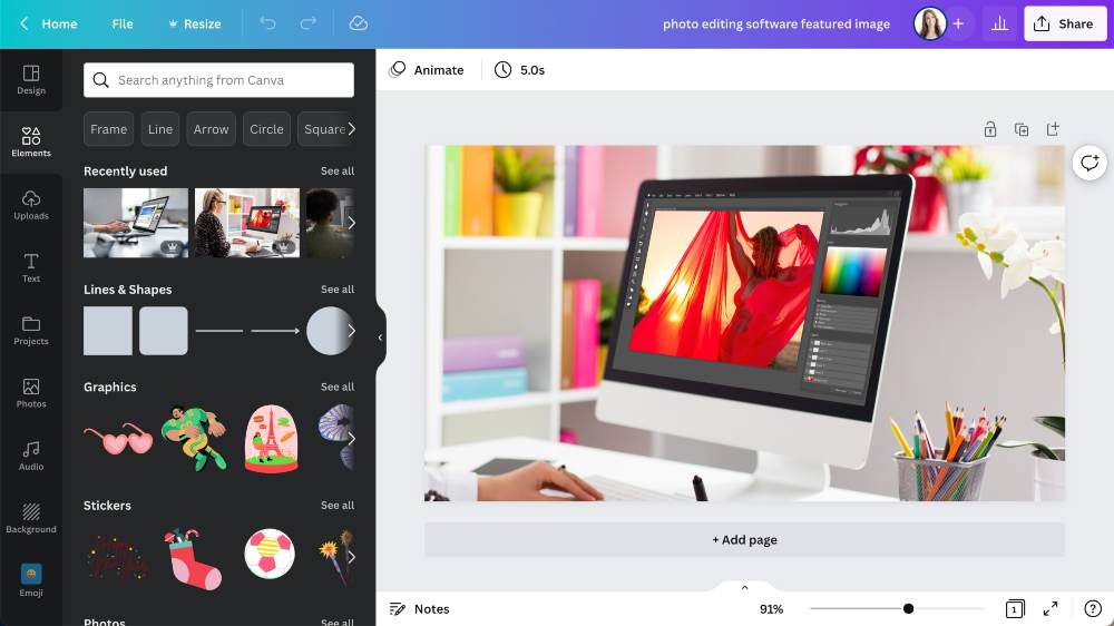 Canva photo editor and creator