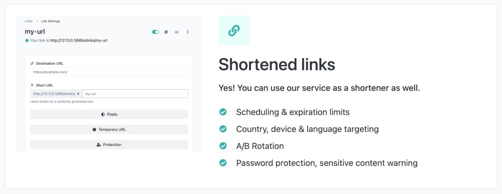 Everlink link shortener