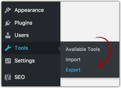 export Wordpress.com files to transfer a free blog