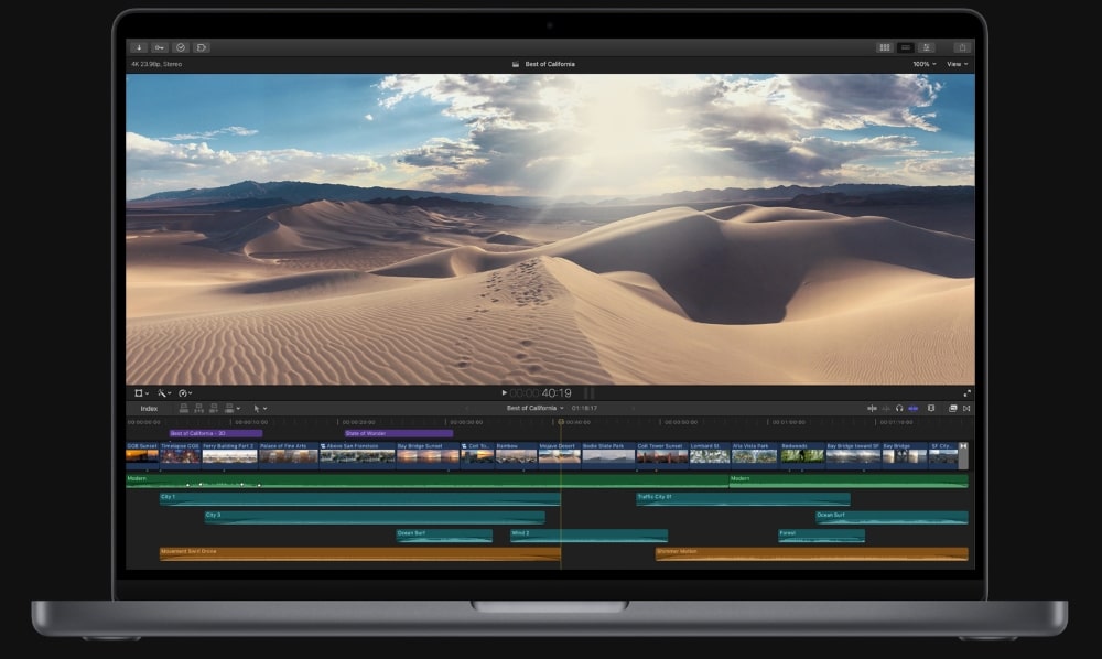 Final Cut Pro user interface