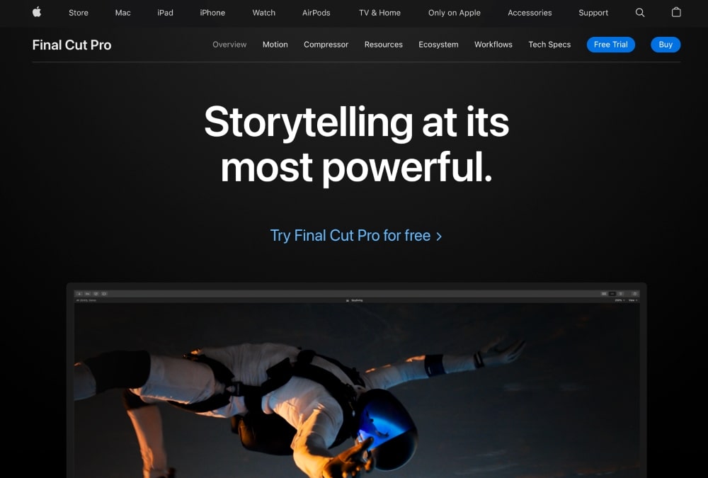 Final Cut Pro website