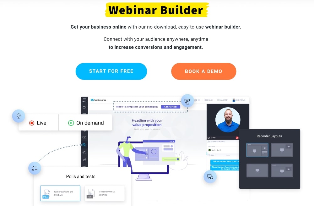 getresponse webinar builder