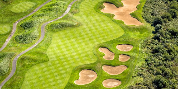 top view of a golf course