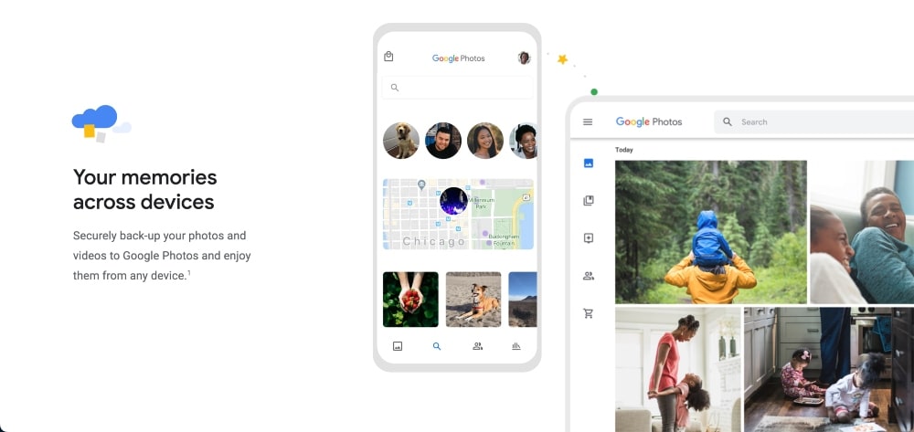 Google photos cloud storage feature