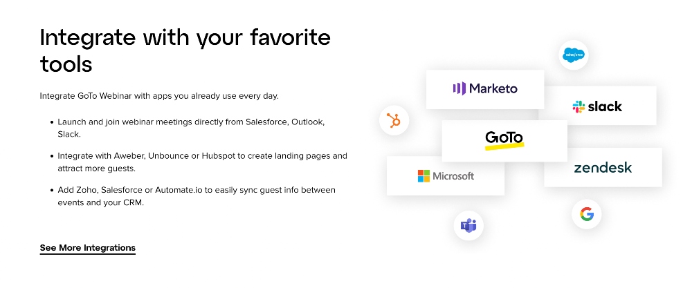 Gotowebinar software integration