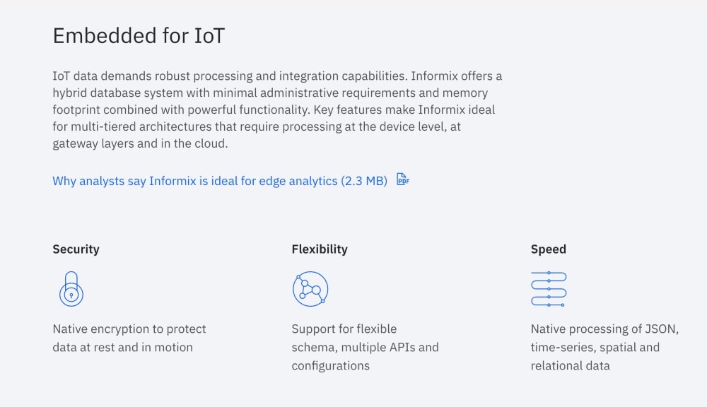 IBM Informix features