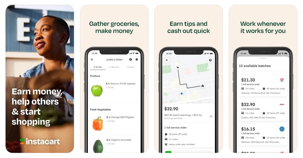 Instacart Shopper app store screenshot