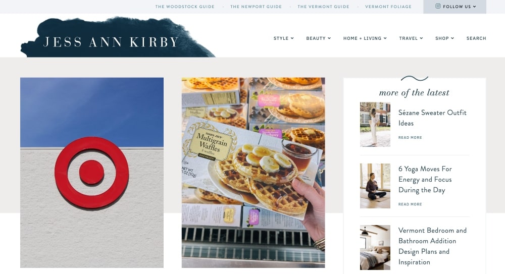 Jessica Ann Kirby website screenshot