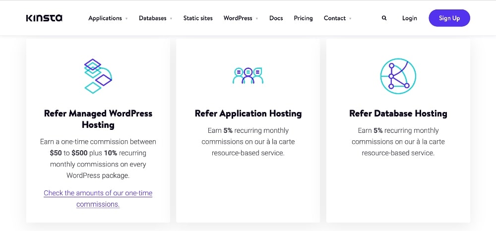 Kinsta affiliate program information