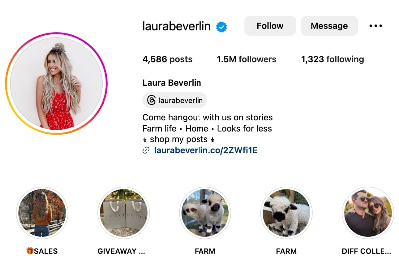 laura beverlin instagram account profile