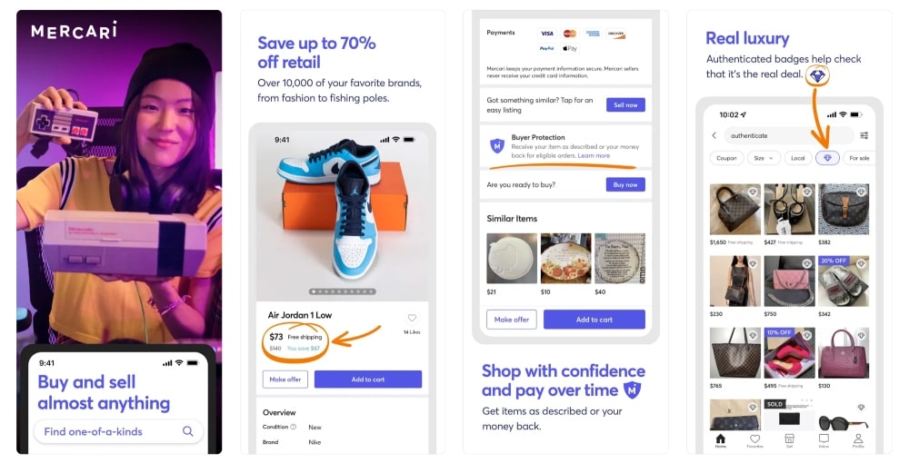 Mercari app store screenshot