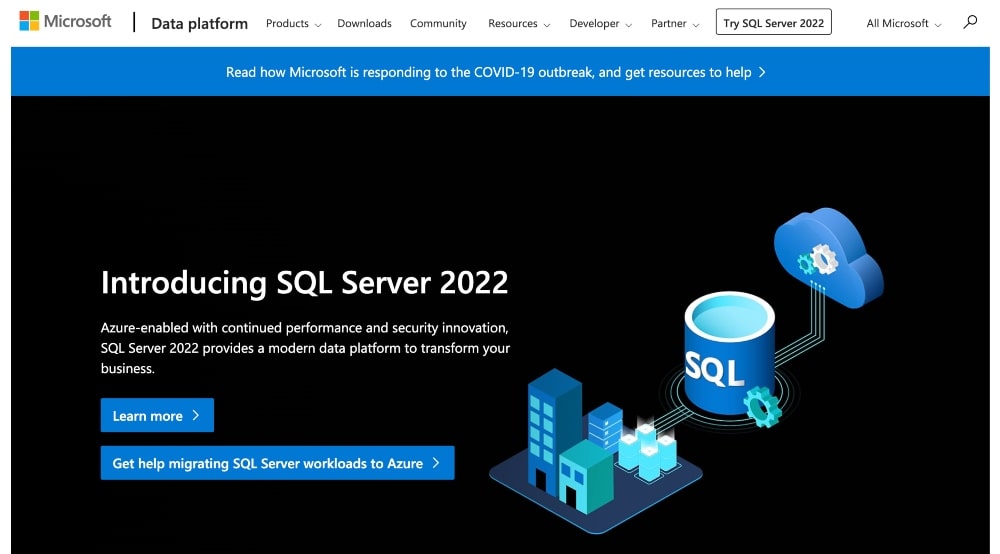 Microsoft SQL Server website