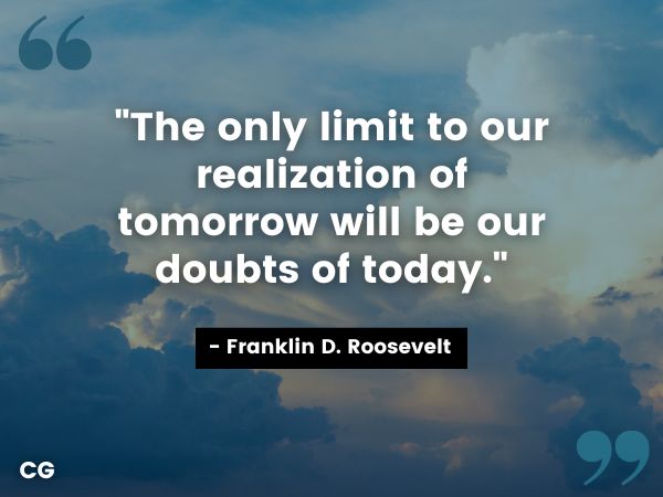 franklin roosevelt motivational quote for work