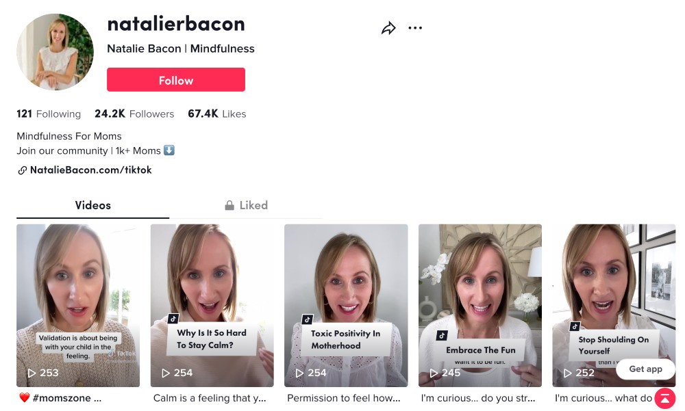 Natale Bacon TikTok posts