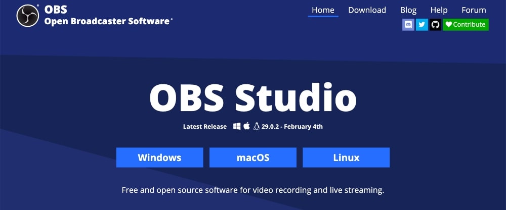 OBS Studio website