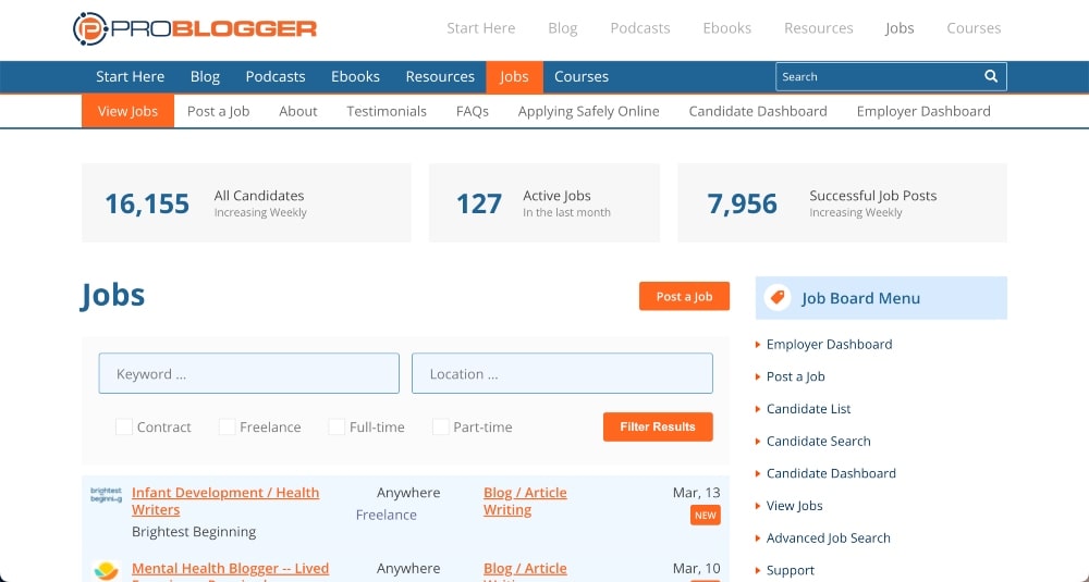 ProBlogger job board