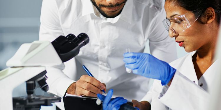 Research Assistant working in a lab