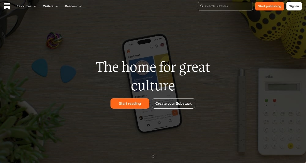 substack homepage