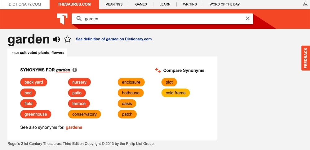 thesaurus.com example