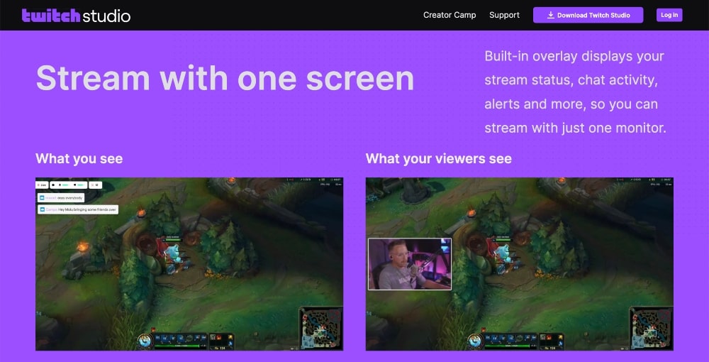 Twitch Studio user interface