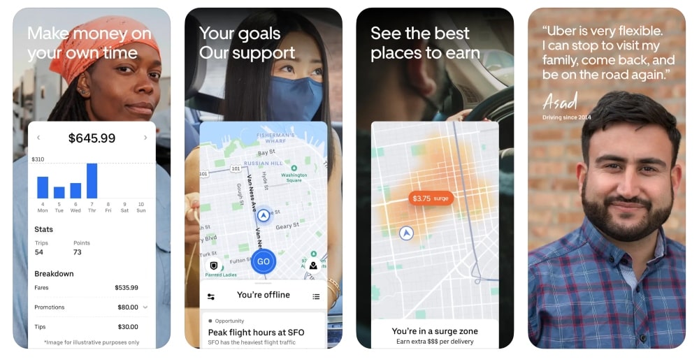 Uber Driver app store screenshot