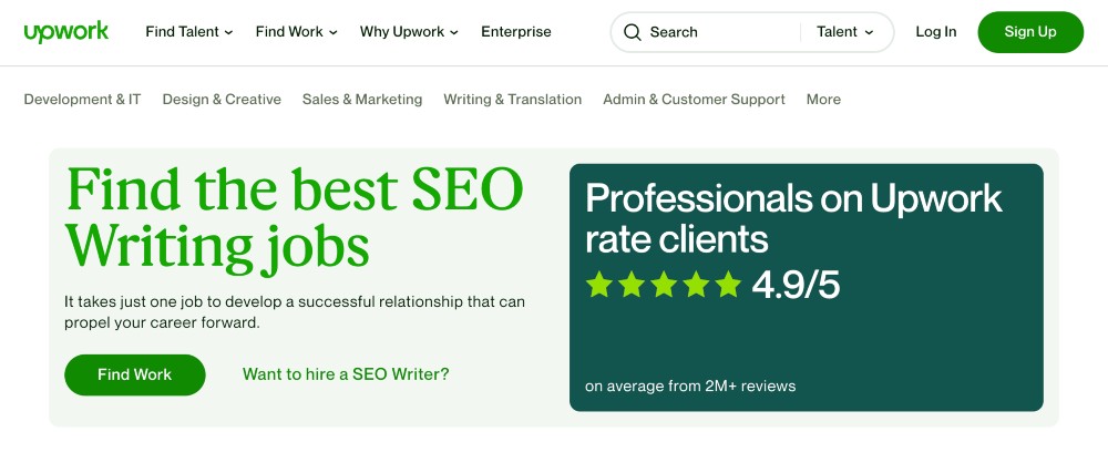 upwork seo writing jobs