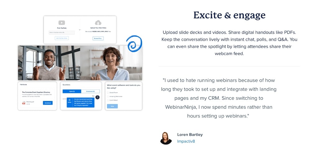 webinarninja engage with audience