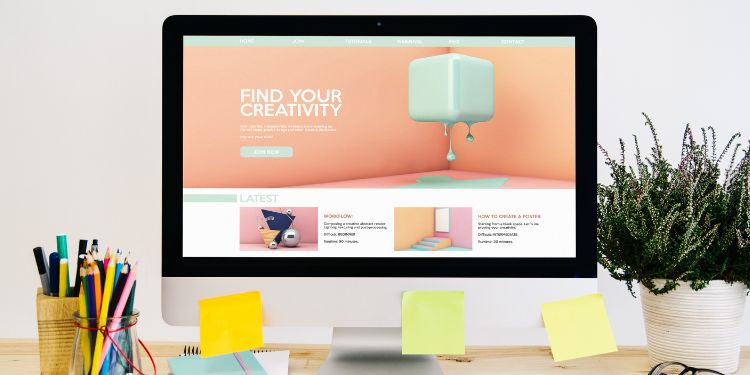 website design concept on a computer