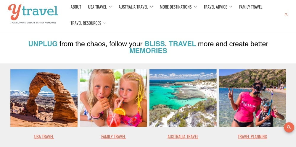 YTravel website screenshot