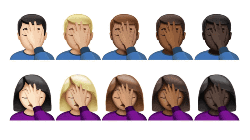 emojis demonstrating mistakes why our first blog failed