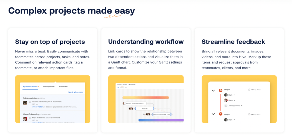 Hive streamline projects