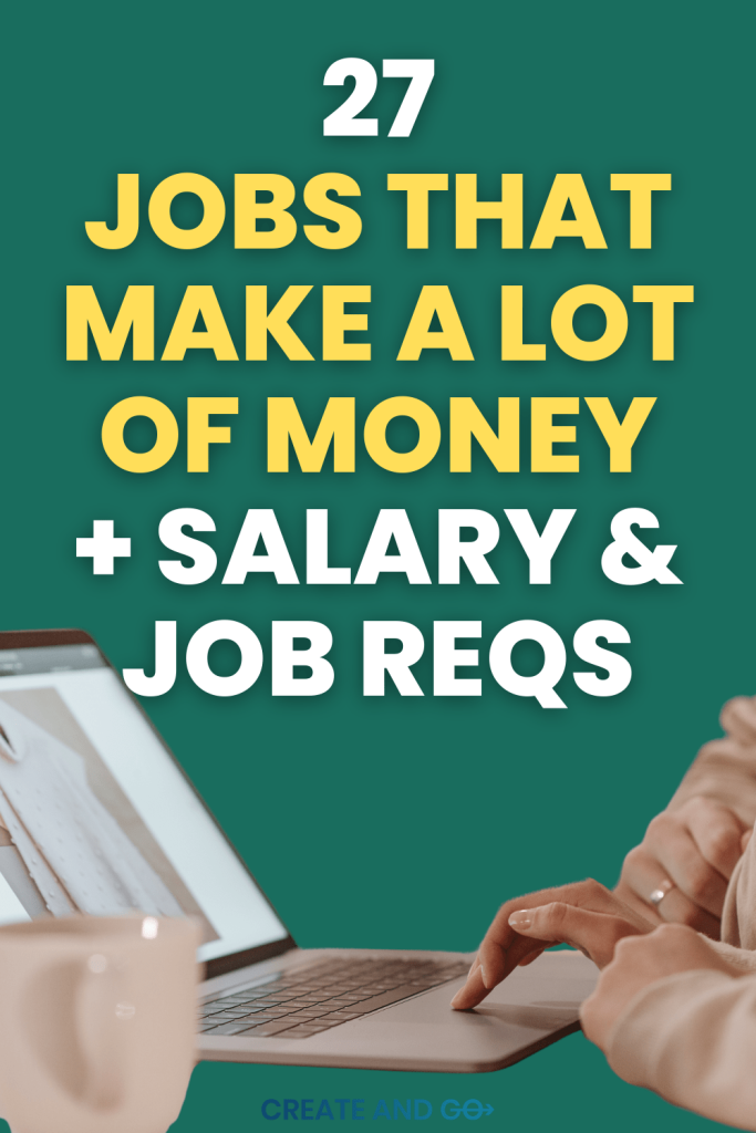 jobs that make a lot of money pinterest pin