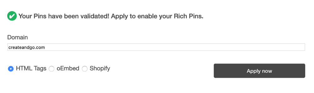 Pinterest rich pin validator